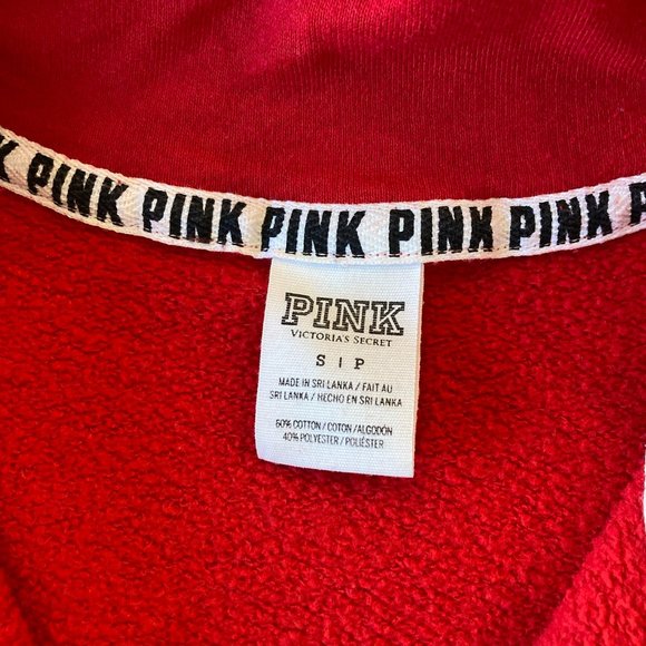 PINK Red Quarter Zip (size s) - Picture 5 of 5